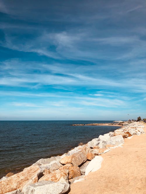 Kostnadsfri bild av aff aktier, blå himmel, sand-strand