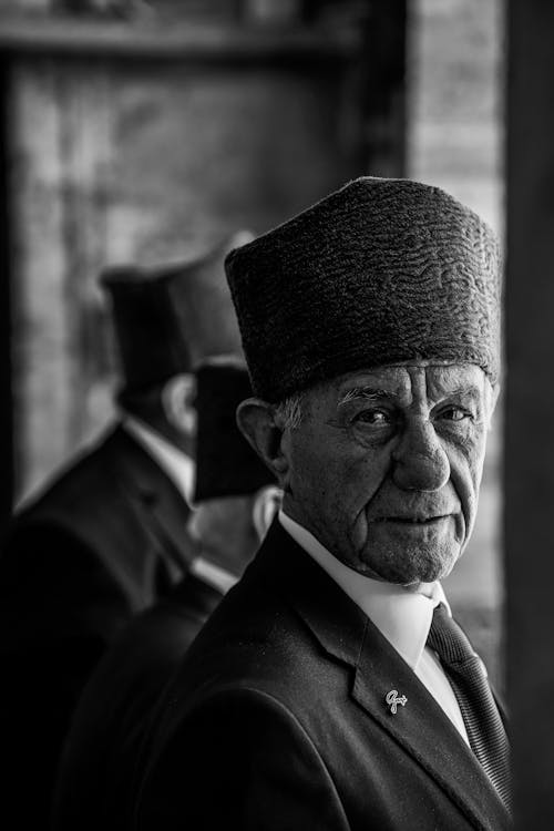 Elderly Man in Traditional Hat