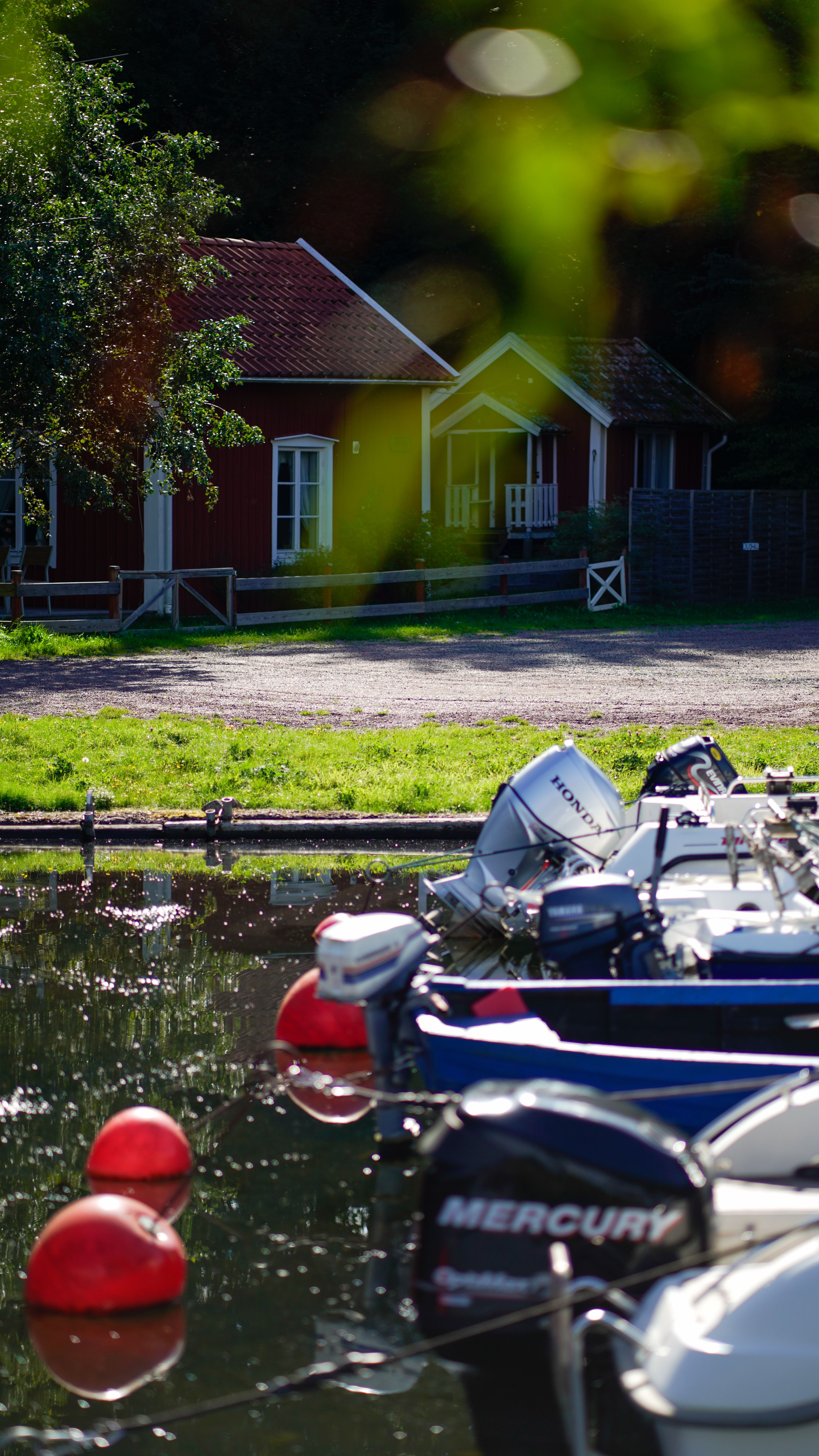 Motorboats Moored in Village · Free Stock Photo