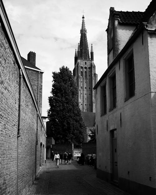 Imagine de stoc gratuită din alb-negru, Belgia, biserica doamnei noastre