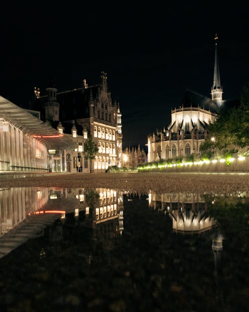 ルーヴェン, 夜景, 都市写真の無料の写真素材