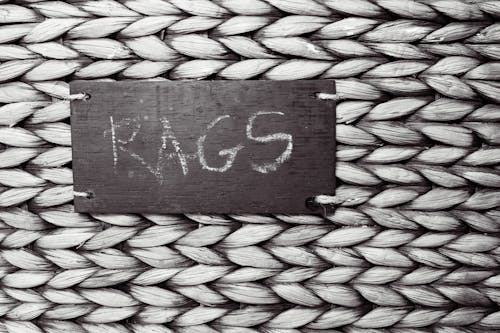 Rags Text on Board