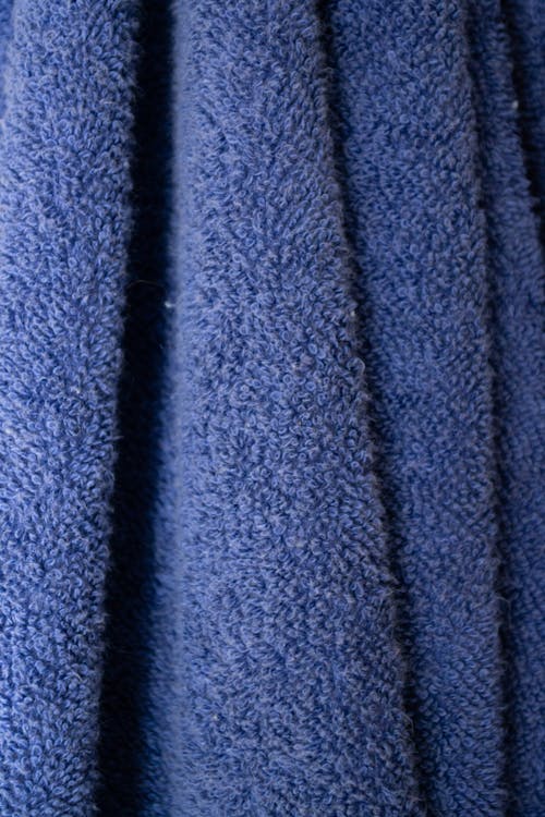 Close-up of a Navy Blue Fabric 