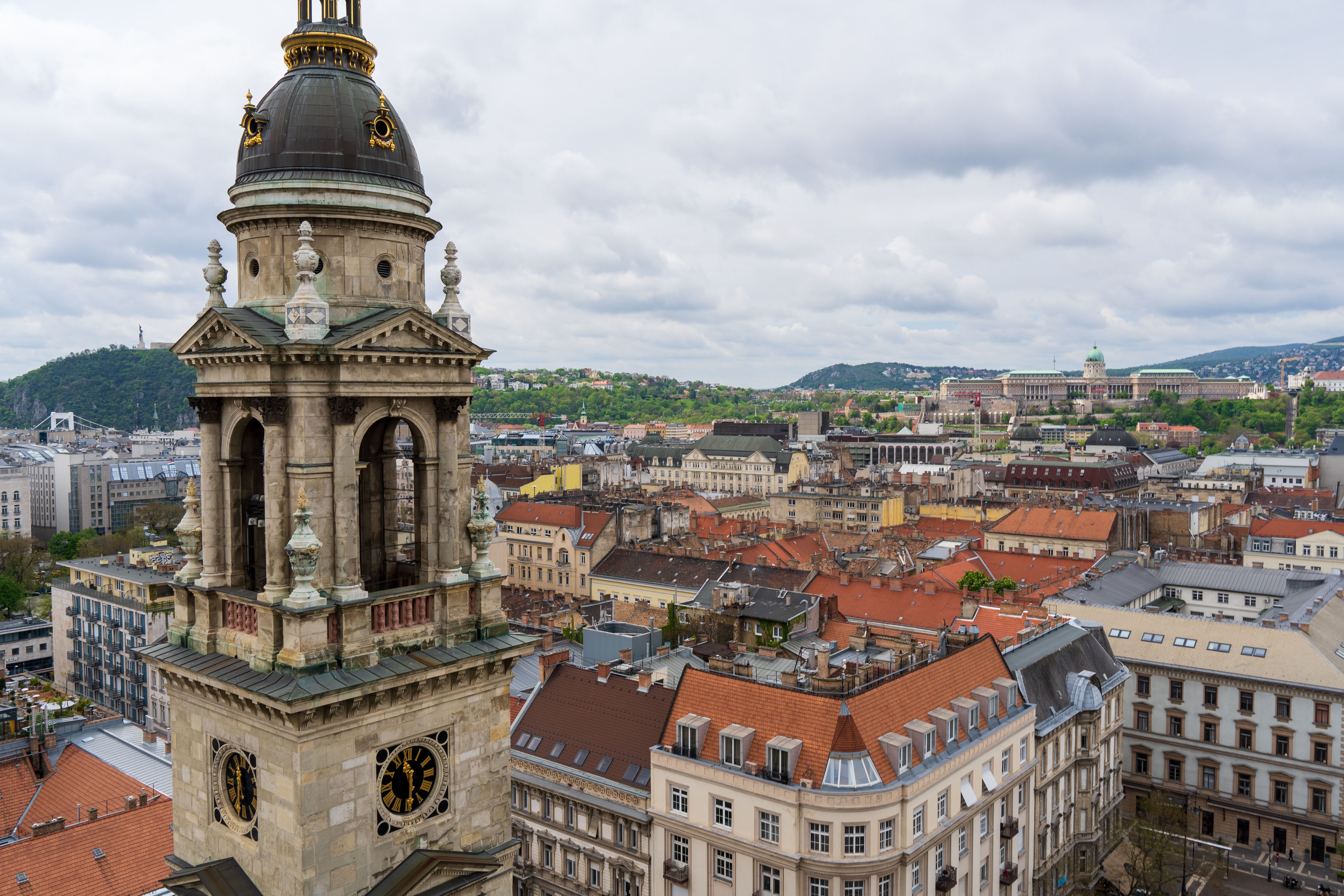 St Stephen's Basilica and the rooftops of Budapest