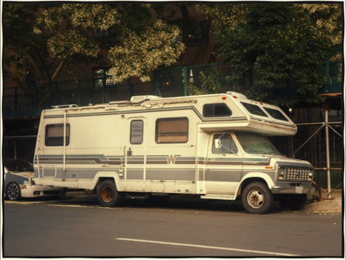 Vintage Camper on the Road