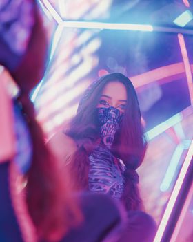 Futuristisches Lichter & Neon – Lebendiges Cyberpunk-Motiv