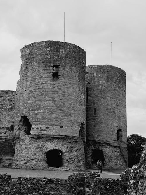 Free Towers of Rhuddlan Castle Ruins Stock Photo