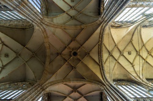 Ceiling of the St. Vitus Cathedral in Prague, Czech Republic