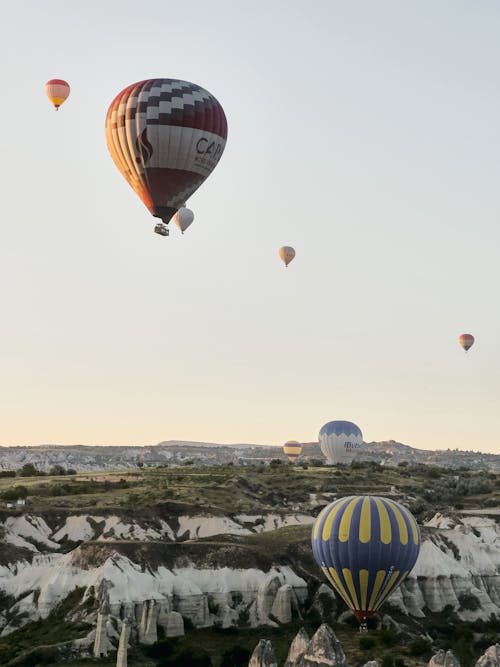 Hot Air Balloons Floating Over Cappadocia