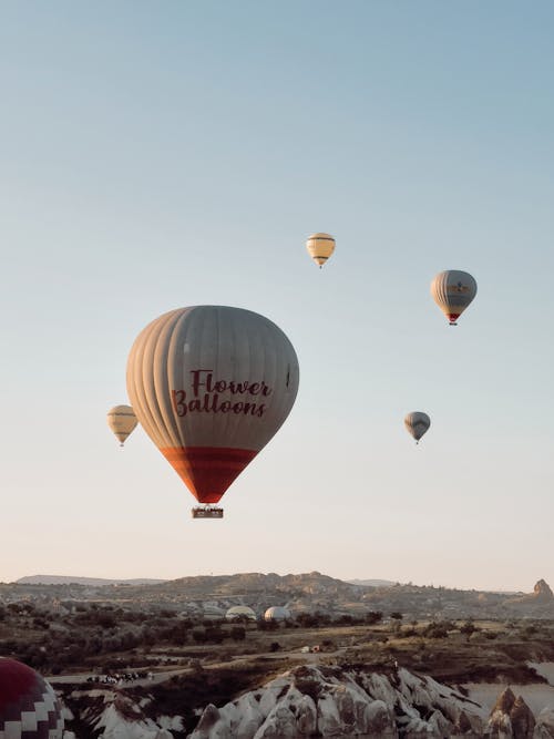 Flying Hot Air Balloons