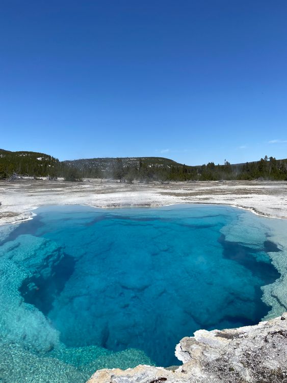 Yellowstone Hot Spring Rocks Hot Spring in Yellowstone National Park · Free Stock Photo