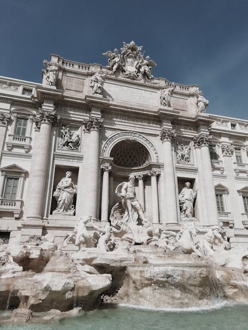 fontana di trevi, 旅行, 遊客 的 免費圖庫相片
