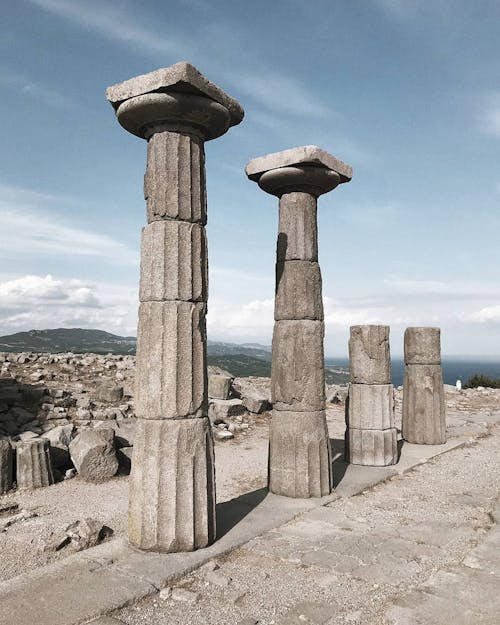 古代文明, 垂直拍攝, 柱 的 免費圖庫相片