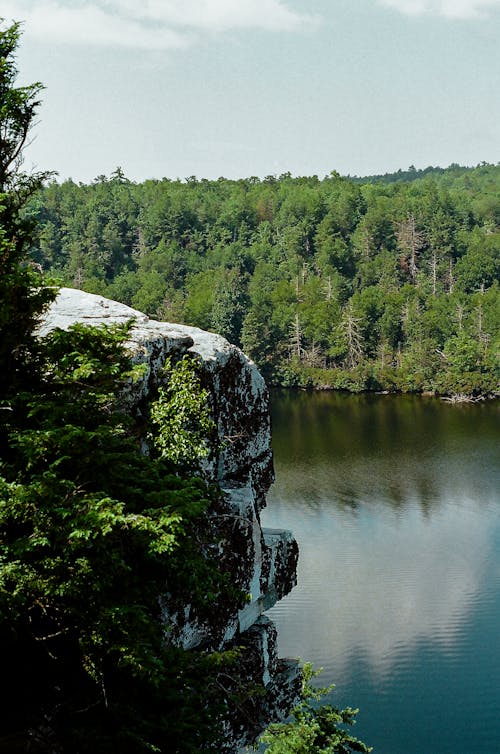 Rock and Lake in Minnewaska State Park Preserve