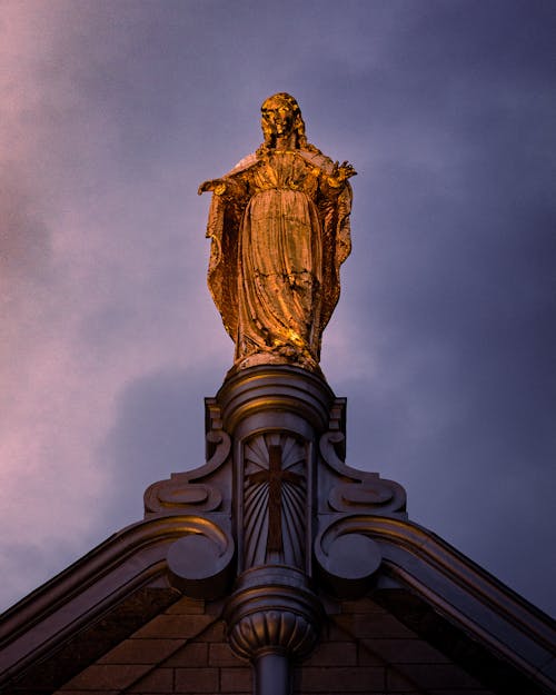 Golden Statue of Virgin Mary