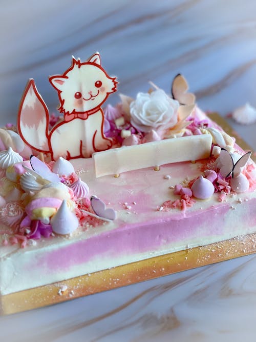 Pink Kitten Cookie Cake