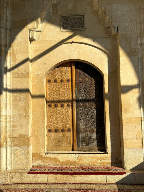 Free stock photo of camii, mosque door, shadow