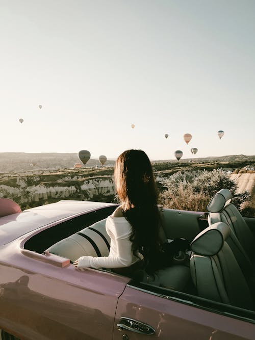 Imagine de stoc gratuită din automobil, baloane cu aer cald, cabrioletă