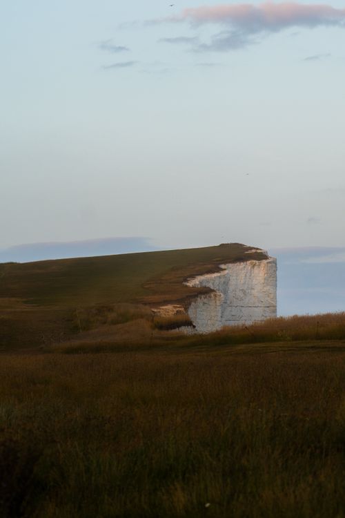 Free A breathtaking view of the White Cliffs of Dover during sunset in England, UK. Stock Photo