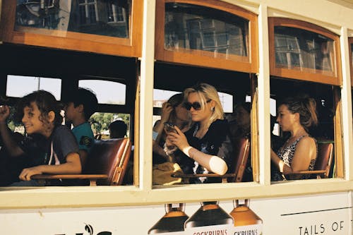 Passengers of a Historic Tram