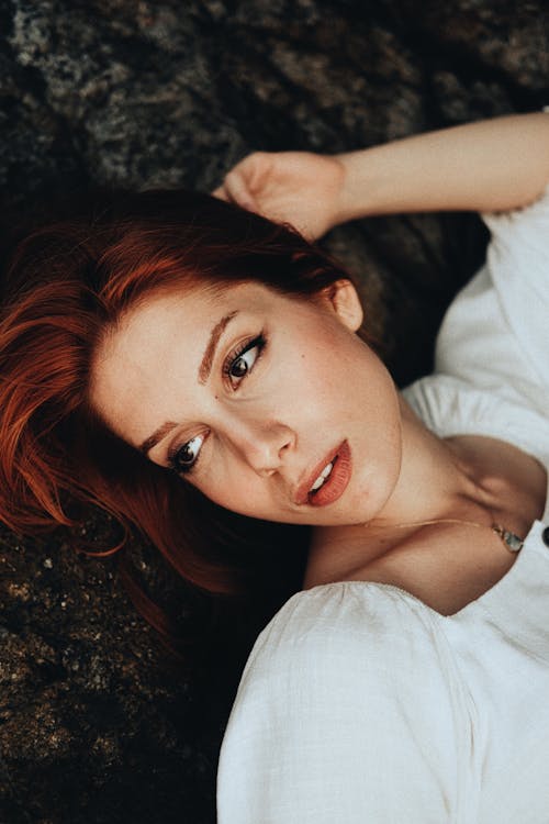 Face of Redhead Woman