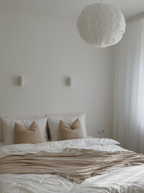 Základová fotografie zdarma na téma design interiéru, ložnice, manželská postel
