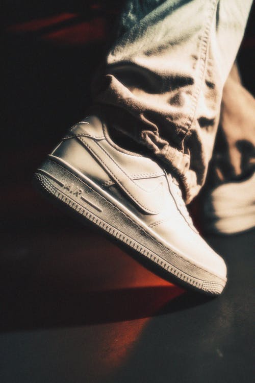 White Nike Air Force 1 Trainers