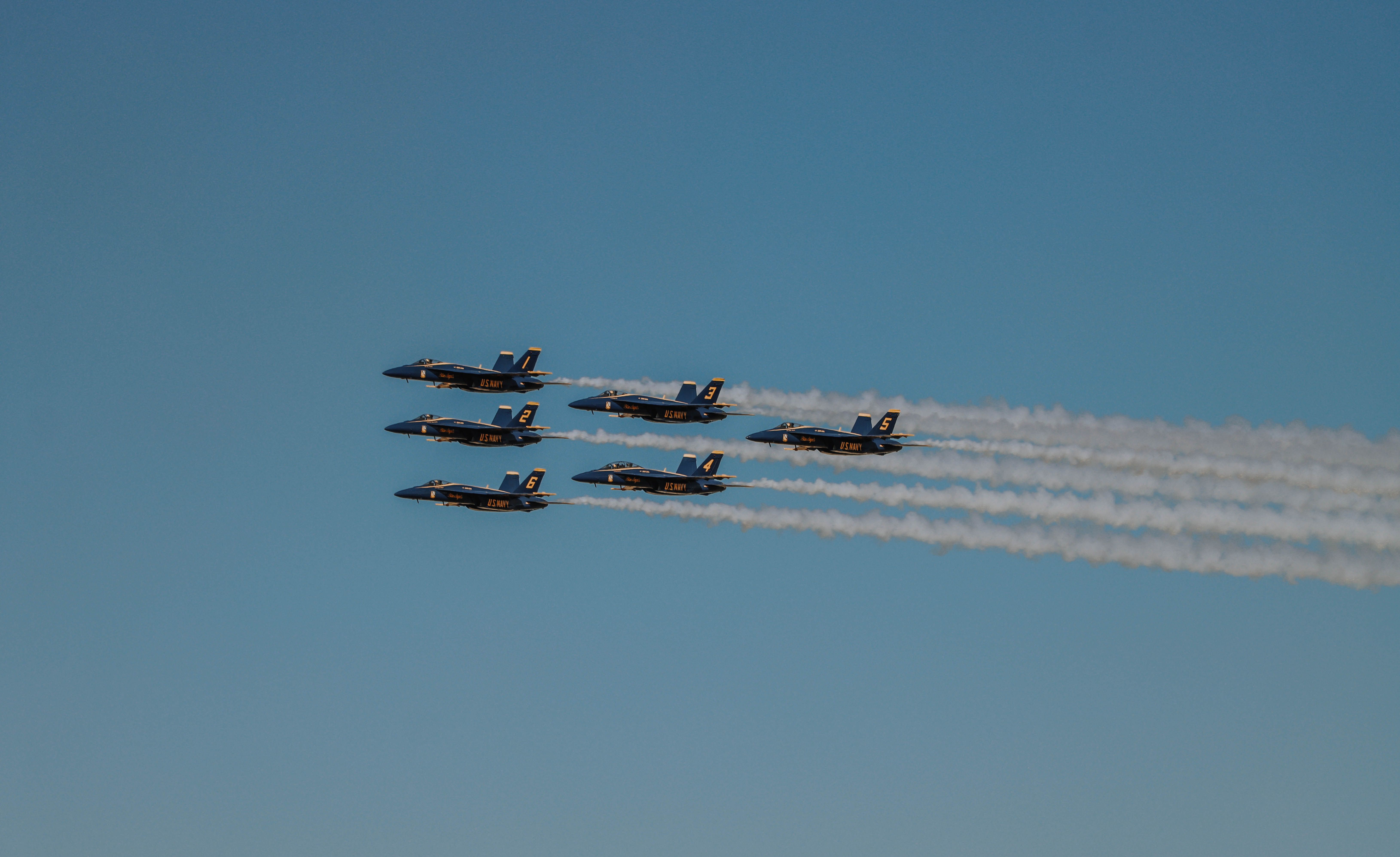 Airplanes in the Blue Sky · Free Stock Photo