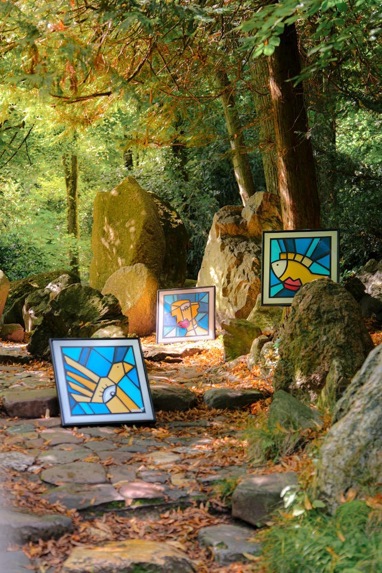 Cubism Art Displayed In Park