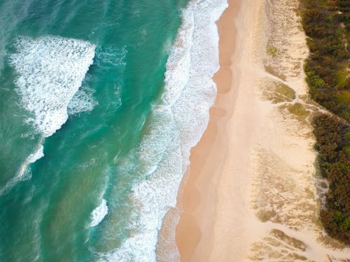 Vista Superior Da Foto Da Praia