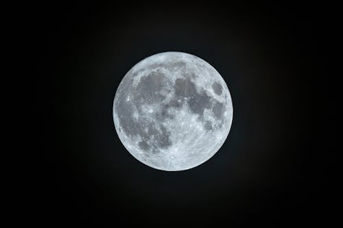 Close-up of a Full Moon 