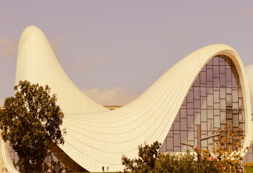 Free Stunning modern architecture of the Heydar Aliyev Center in Baku, Azerbaijan, showcasing unique design. Stock Photo
