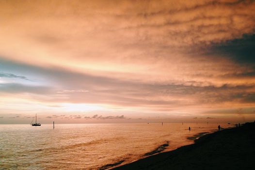 View of a Sea at Sunset 