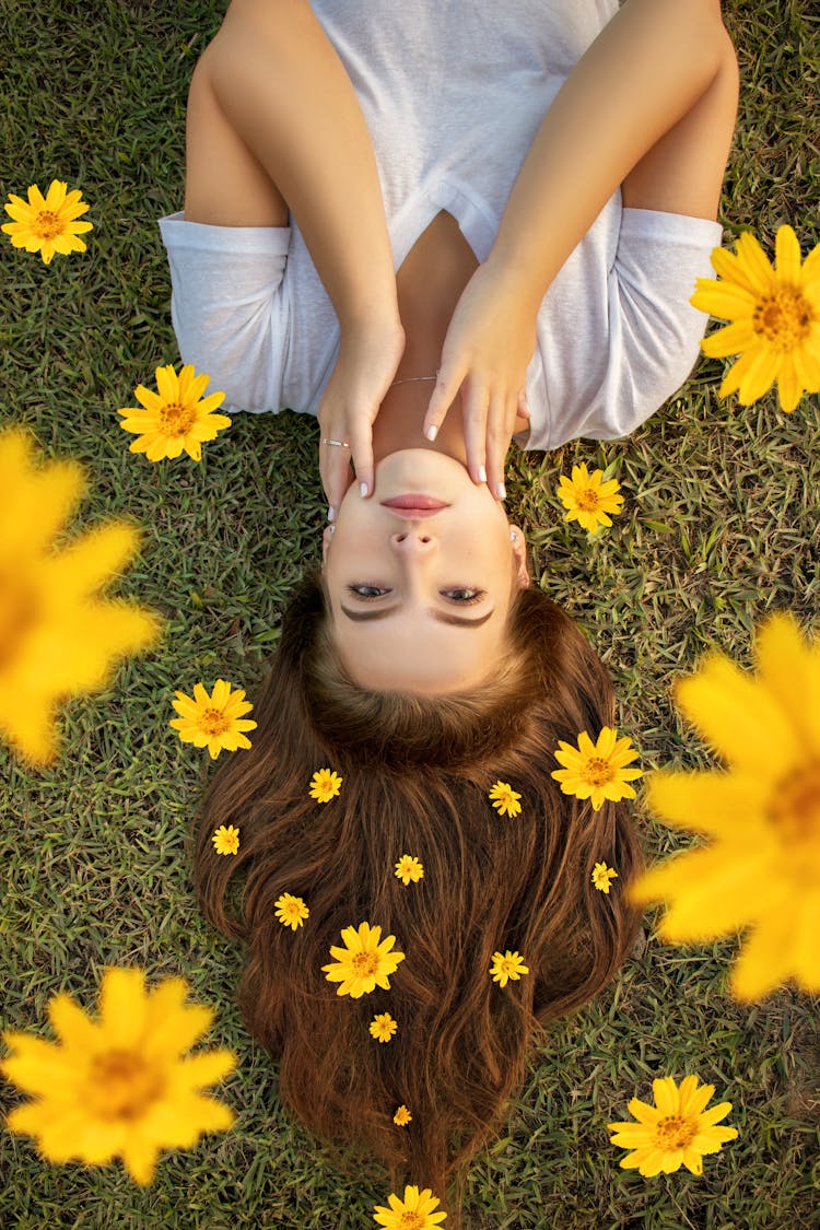 Upside Down Photo Of A Woman