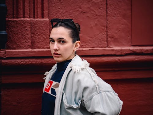 Portrait of Woman in Jean Jacket