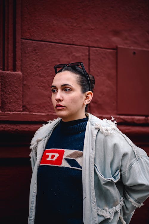 Portrait of Woman in Jean Jacket