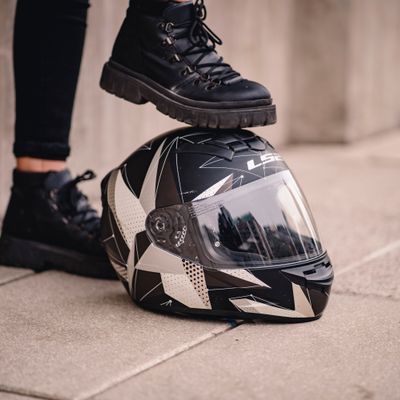 Black Moto Combat Boots