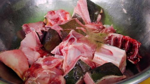 Free stock photo of green curry with seafood, hamachi yellowtail fish, maguro tuna Stock Photo