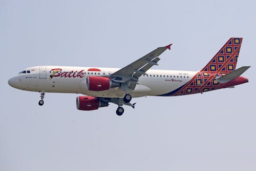 Batik Air Airliner Flying against Clear Sky 