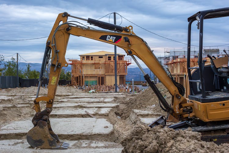 Construction Site With Excavator