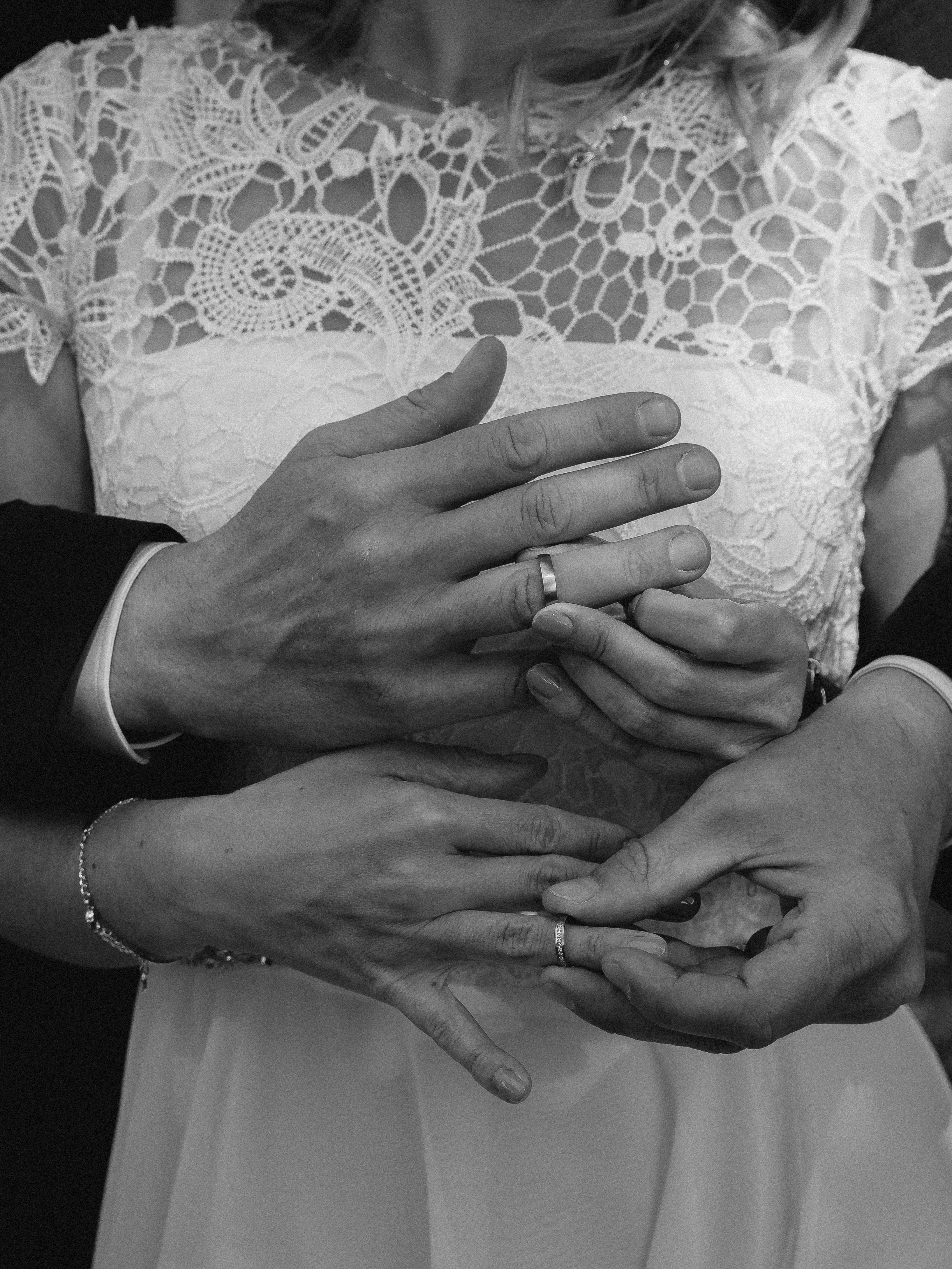 Close up of Hugging Newlyweds · Free Stock Photo