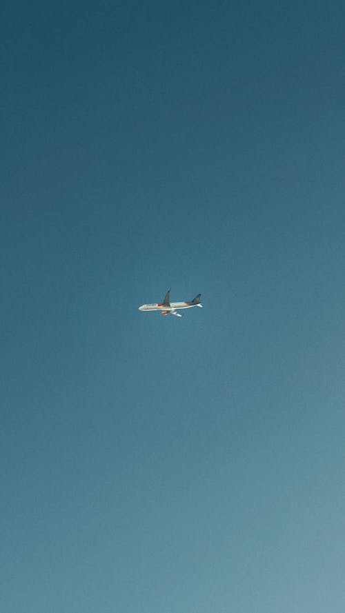 Airplane Flying on Clear Sky