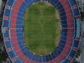 Empty Estadio Ciudad de los Deportes in Birds Eye View