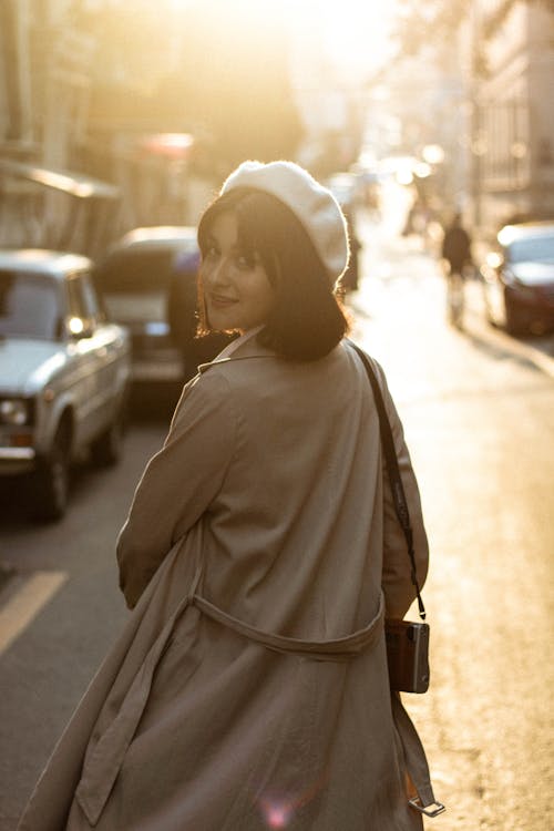 Beautiful Young Woman Walking Down the Street · Free Stock Photo