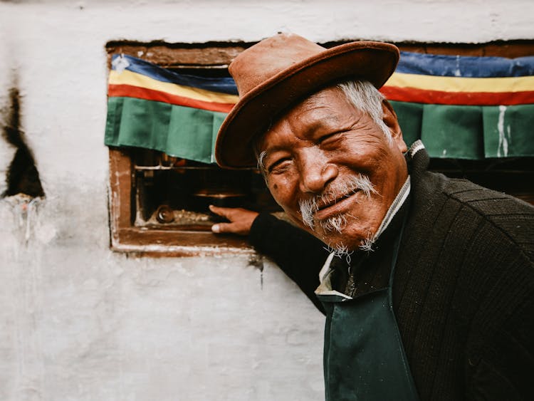 Smiling Man In Hat