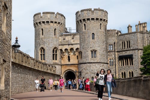 Tourists in Windsor Castle
