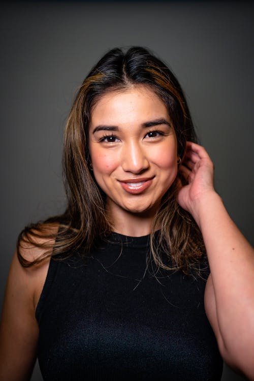 Portrait of a Young Smiling Woman 