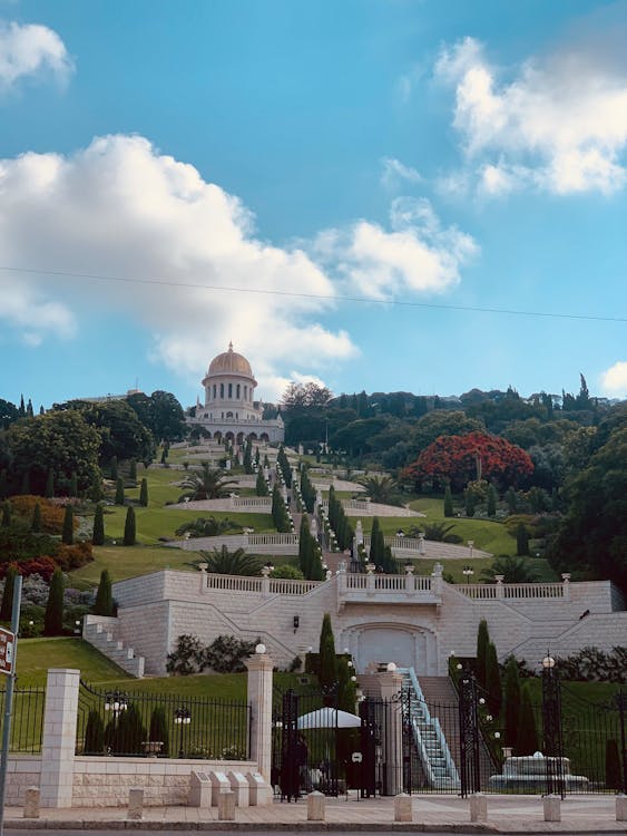 Free stock photo of architecture, bahai gardens, beautiful sky