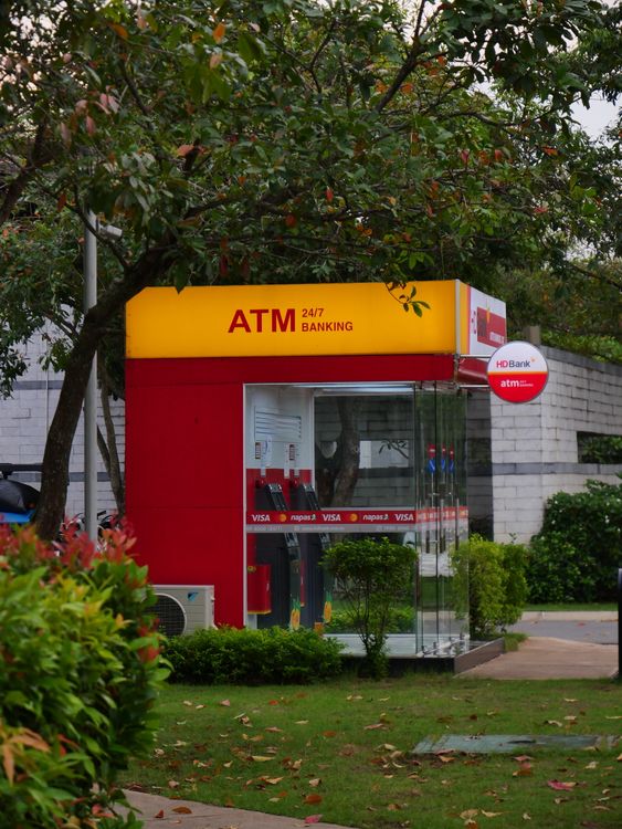 Atm Tree ATM Banking Booth · Free Stock Photo