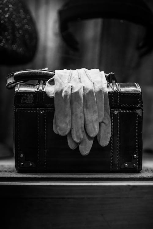 Gloves Lying Down on Vintage Bag